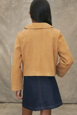 Niños ZARA 6 - 14 Años·Abrigos<CAZADORA PIEL ANTE LIMITED EDITION