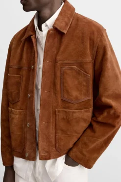 Hot CAZADORA PIEL BOLSILLOS Hombre Piel