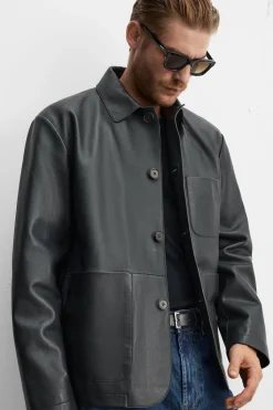 Sale CAZADORA PIEL BOLSILLOS Hombre Piel