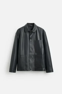 Sale CAZADORA PIEL BOLSILLOS Hombre Piel