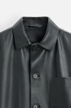 Sale CAZADORA PIEL BOLSILLOS Hombre Piel