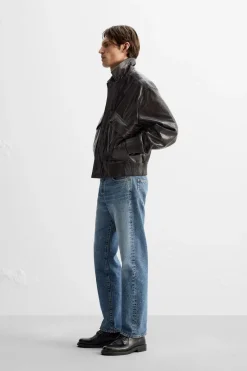 Online CAZADORA PIEL EFECTO BRILLO Hombre Piel