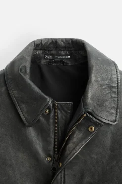 Hot CAZADORA PIEL EFECTO LAVADO Hombre Piel