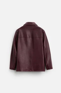 Clearance CAZADORA PIEL EFECTO VINTAGE Hombre Piel