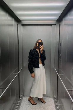 Outlet CAZADORA TEJIDO ESTRUCTURA Mujer Chaquetas / Cazadoras