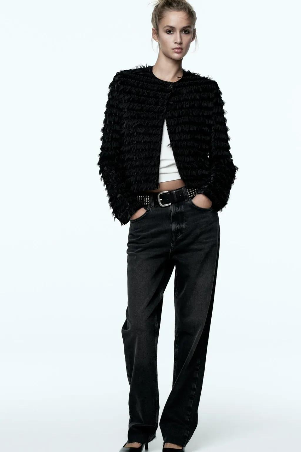 Sale CAZADORA TERCIOPELO FLECOS Mujer Blazers / Chalecos