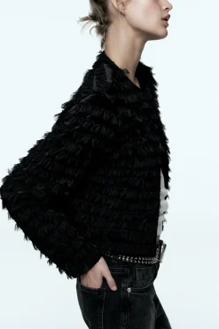 Sale CAZADORA TERCIOPELO FLECOS Mujer Blazers / Chalecos