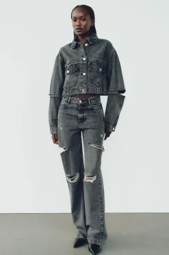 Online CAZADORA Z1975 DENIM CROP Mujer Chaquetas / Cazadoras