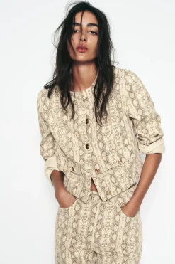 Online CAZADORA Z1975 DENIM ESTAMPADO ANIMAL Mujer Chaquetas / Cazadoras