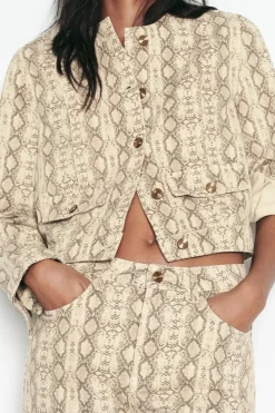 Online CAZADORA Z1975 DENIM ESTAMPADO ANIMAL Mujer Chaquetas / Cazadoras