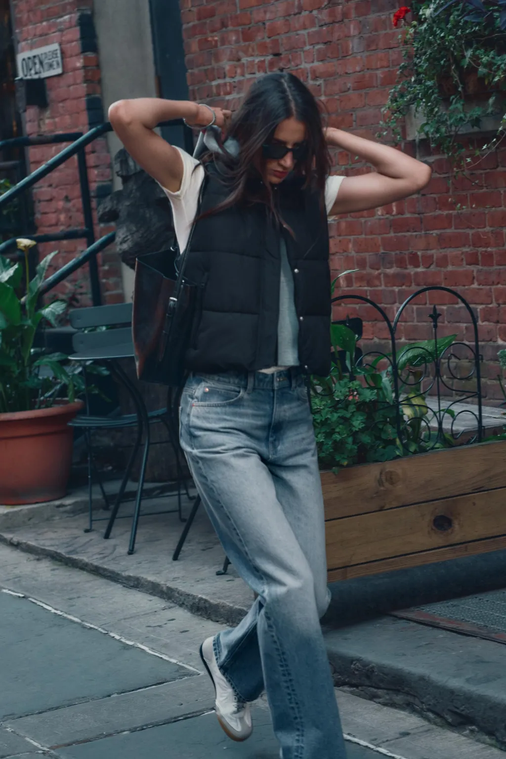 Discount CHALECO ACOLCHADO COMBINADO CAPUCHA Mujer Abrigos / Anoraks