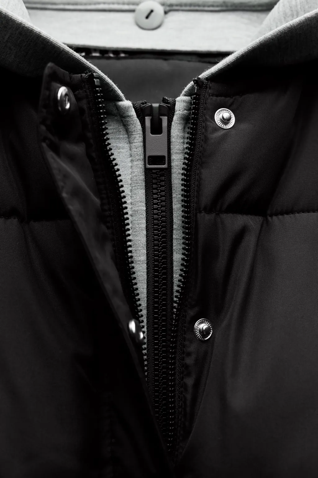 Discount CHALECO ACOLCHADO COMBINADO CAPUCHA Mujer Abrigos / Anoraks