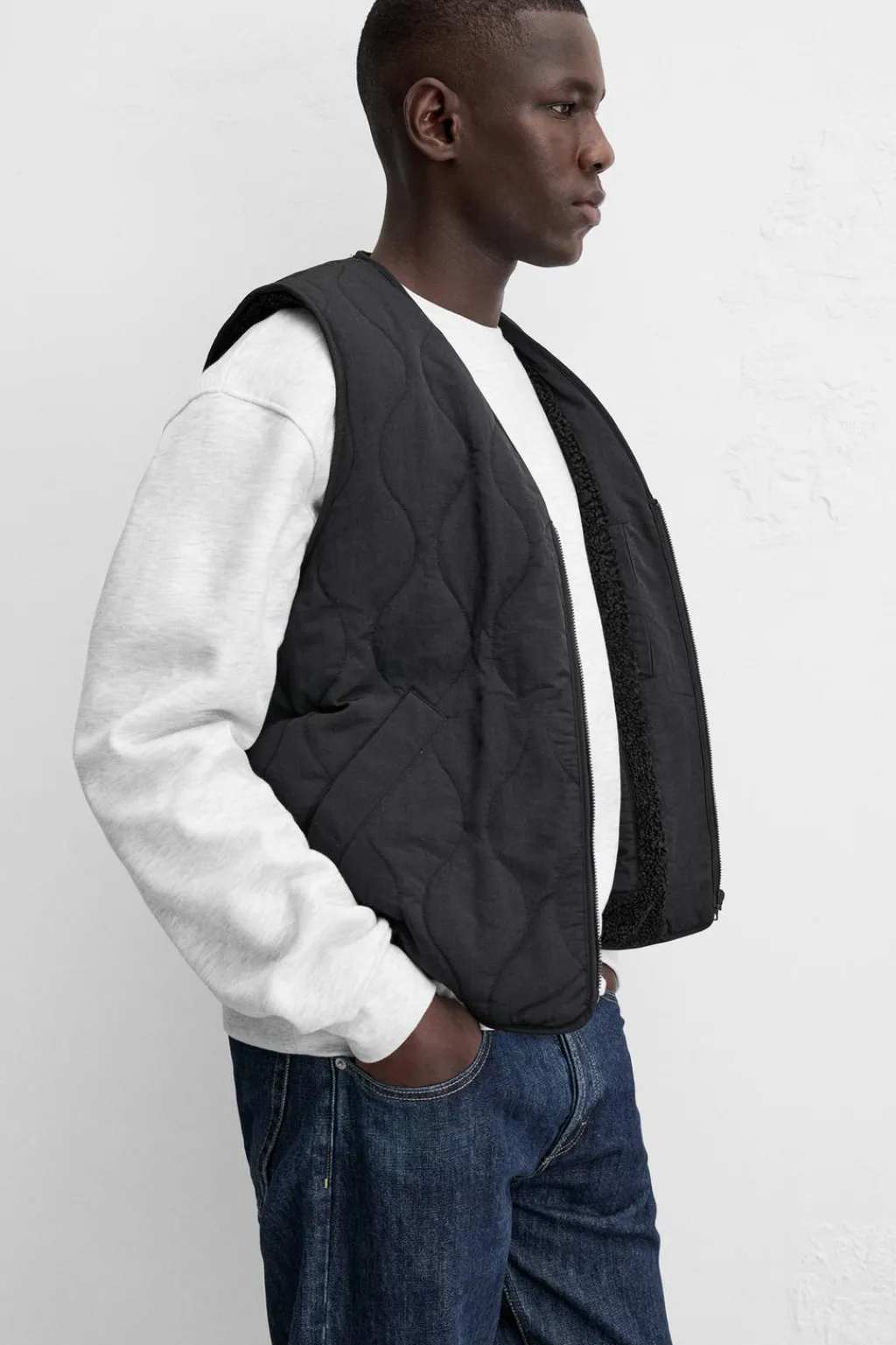 Clearance CHALECO ACOLCHADO COMBINADO Hombre Chalecos