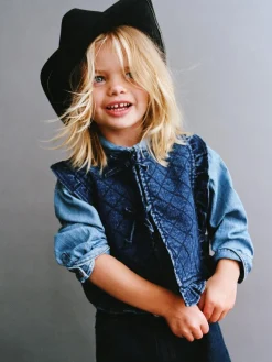 Niños ZARA 1½ - 6 Años·Punto|1½ - 6 Años·Jeans / Denim<CHALECO ACOLCHADO DENIM
