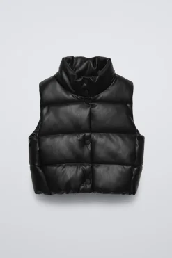 Niños ZARA 6 - 14 Años·Abrigos<CHALECO ACOLCHADO EFECTO PIEL