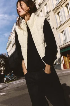 Outlet CHALECO ACOLCHADO PUNTO Mujer Abrigos / Anoraks