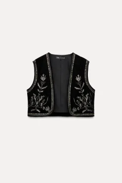 Best CHALECO BORDADO TERCIOPELO Mujer Chaquetas / Cazadoras