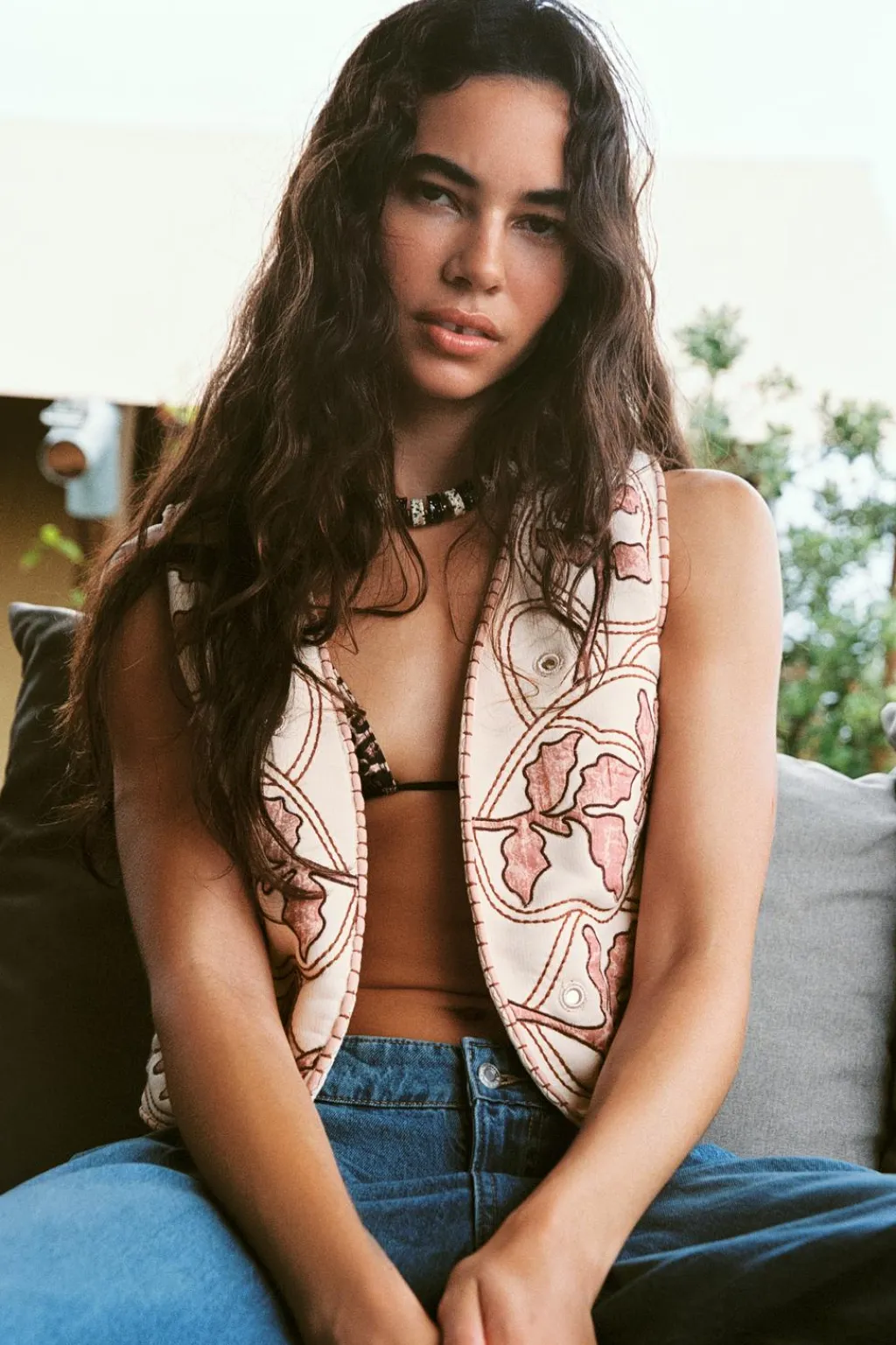 Discount CHALECO BORDADOS ESPEJOS Mujer Tops / Bodies