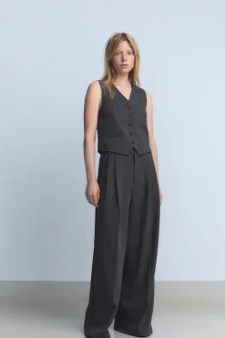 Best CHALECO CINTA ESPALDA Mujer Blazers / Chalecos