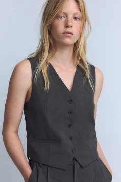 Best CHALECO CINTA ESPALDA Mujer Blazers / Chalecos