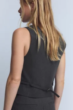 Best CHALECO CINTA ESPALDA Mujer Blazers / Chalecos