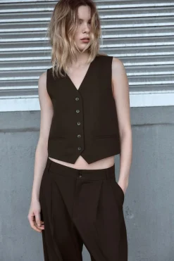 Outlet CHALECO CINTA ESPALDA Mujer Blazers / Chalecos