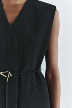 Fashion CHALECO CINTURÓN ABERTURAS ZW COLLECTION Mujer Blazers / Chalecos