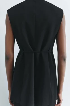 Fashion CHALECO CINTURÓN ABERTURAS ZW COLLECTION Mujer Blazers / Chalecos