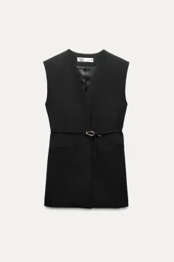 Fashion CHALECO CINTURÓN ABERTURAS ZW COLLECTION Mujer Blazers / Chalecos