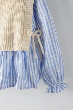 Niños ZARA 1½ - 6 Años·Punto|6 - 18 Meses·Punto<CHALECO COMBINADO CAMISA RAYAS