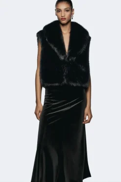 Clearance CHALECO CORTO EFECO PELO Mujer Chaquetas / Cazadoras