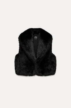 Clearance CHALECO CORTO EFECO PELO Mujer Chaquetas / Cazadoras