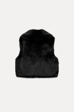 Clearance CHALECO CORTO EFECO PELO Mujer Chaquetas / Cazadoras