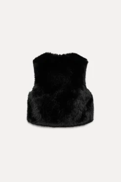 Outlet CHALECO CORTO EFECTO PELO Mujer Chaquetas / Cazadoras