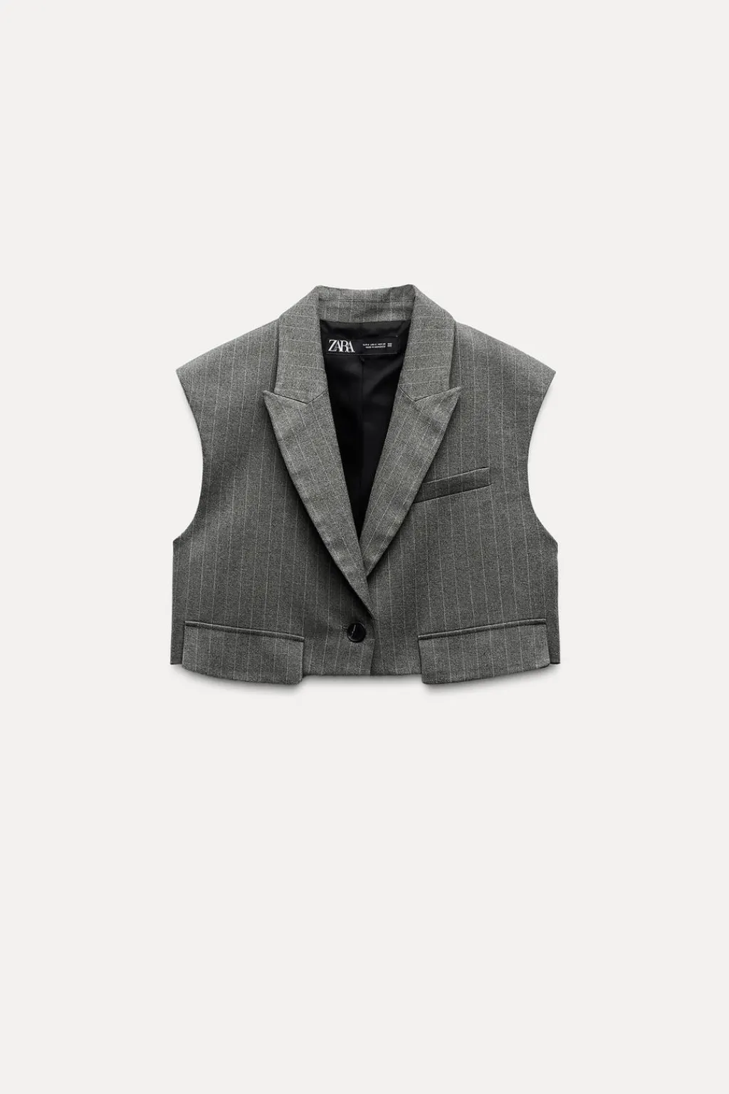 Sale CHALECO CORTO TAPETAS RAYA DIPLOMÁTICA Mujer Blazers / Chalecos