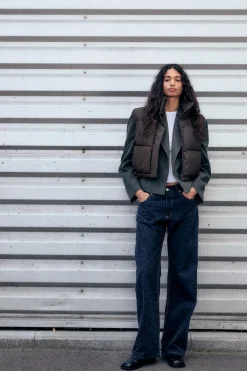 Discount CHALECO CROP ACOLCHADO ENGOMADO Mujer Abrigos / Anoraks