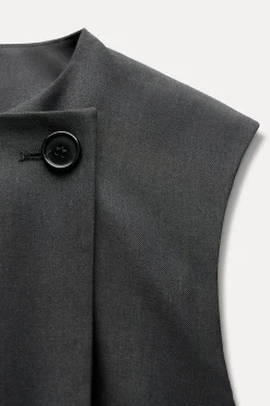 New CHALECO CRUZADO BOTONES ZW COLLECTION Mujer Tops / Bodies