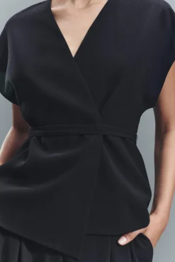 Outlet CHALECO CRUZADO CINTURÓN ZW COLLECTION Mujer Tops / Bodies