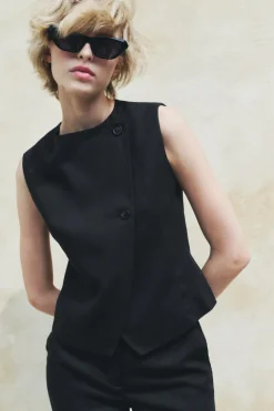 Fashion CHALECO CRUZADO ZW COLLECTION Mujer Tops / Bodies