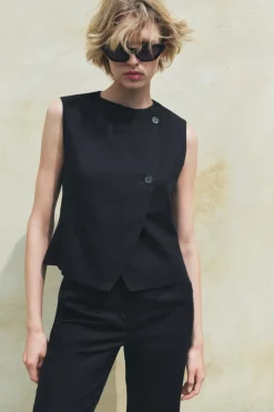 Fashion CHALECO CRUZADO ZW COLLECTION Mujer Tops / Bodies