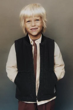 Niños ZARA 1½ - 6 Años·Jeans / Denim|1½ - 6 Años·Abrigos<CHALECO DENIM ACOLCHADO