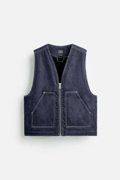 Best CHALECO DENIM COSTURAS Hombre Chalecos