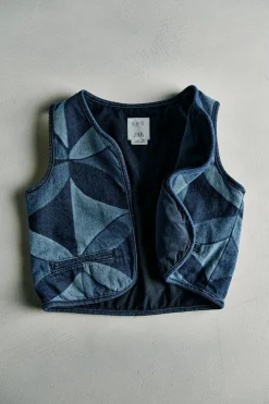 Niños ZARA 6 - 14 Años·Total Look<CHALECO DENIM ESTAMPADO GEOMÉTRICO - SEA NY
