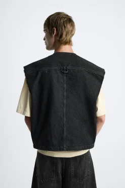 Clearance CHALECO DENIM UTILITY Hombre Chalecos