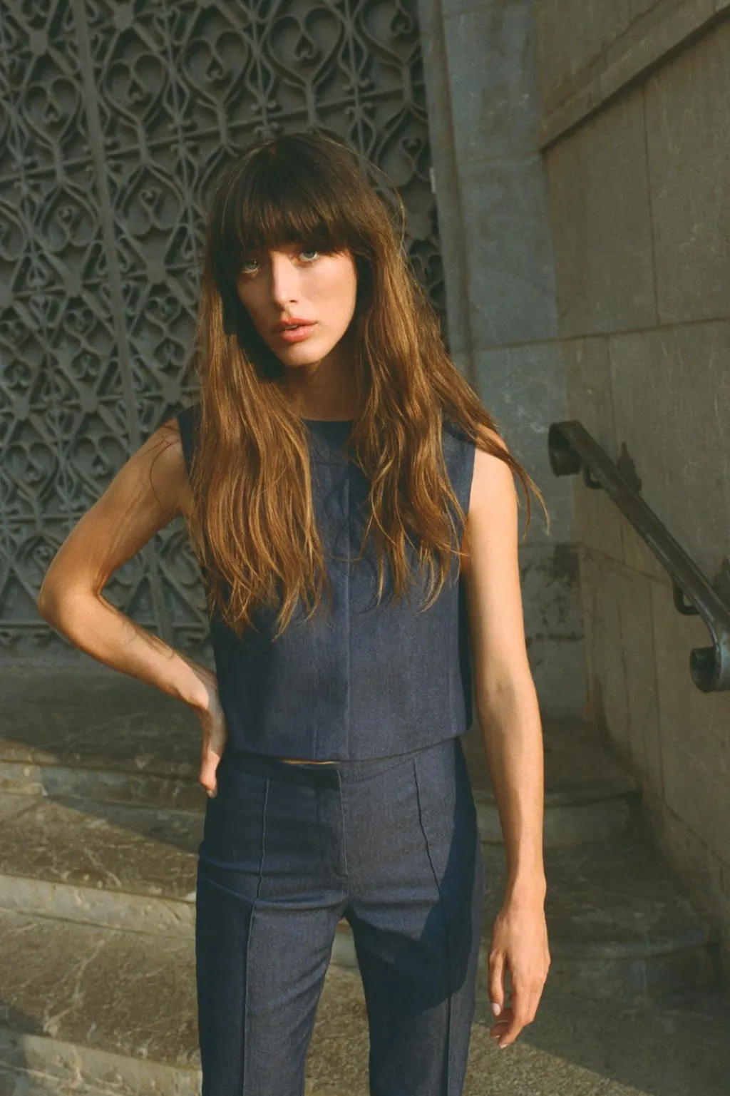 Discount CHALECO EFECTO DENIM Mujer Tops / Bodies