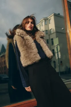 Sale CHALECO EFECTO PELO Mujer Chaquetas / Cazadoras