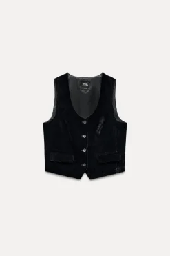 Clearance CHALECO ENTALLADO TERCIOPELO Mujer Blazers / Chalecos