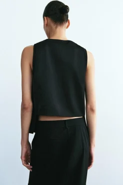 Fashion CHALECO ESPALDA SATINADA Mujer Blazers / Chalecos