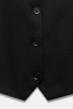 Fashion CHALECO ESPALDA SATINADA Mujer Blazers / Chalecos