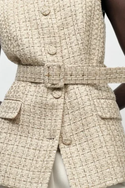 New CHALECO ESTRUCTURA CINTURÓN Mujer Tops / Bodies